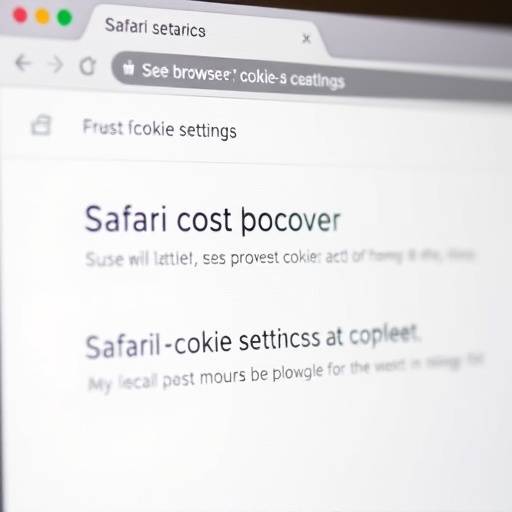 Captura de tela das configura√§√µes de cookies no Safari